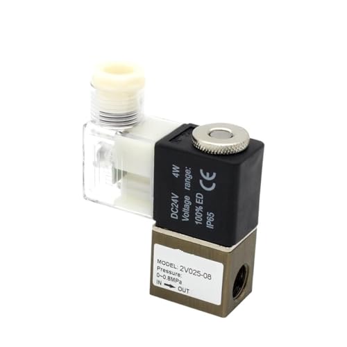 Válvula solenoide de aire 2V025-08NC AC110V de 2 posiciones para control neumático 6