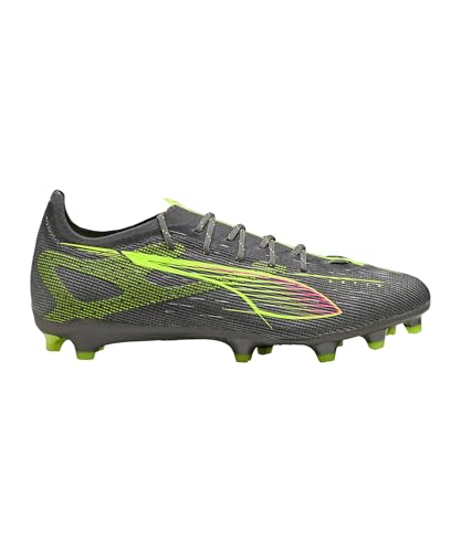 Puma - Ultra 5 Pro FG/AG, Zapatillas de fútbol Unisexo, Matte Aged Silver-Yellow Alert-Sun Struck,