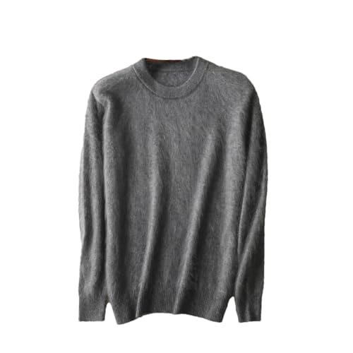 Men's Cashmere Sweaters O-Neck Pullovers Knit Sweater Casual Long Sleeve Jumpers Tops Dark Gray9 M