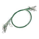 Toyvian 10pièces Bas De Ligne Fil Acier Inoxydable Avec Émerillon Et Agrafe Pour Leurres...