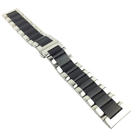 Bracelet de montre en acier inoxydable maillons ajustables boucle papillon tête plate universel