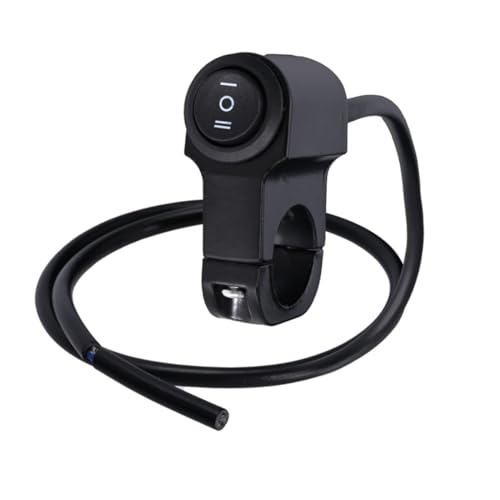 YFFSFDC バイク スイッチ 防水 取付け簡単 12V 22mm ライト ハンドルON/OFFスイッチ ハンドルバーオートバイク用 3線工具付き