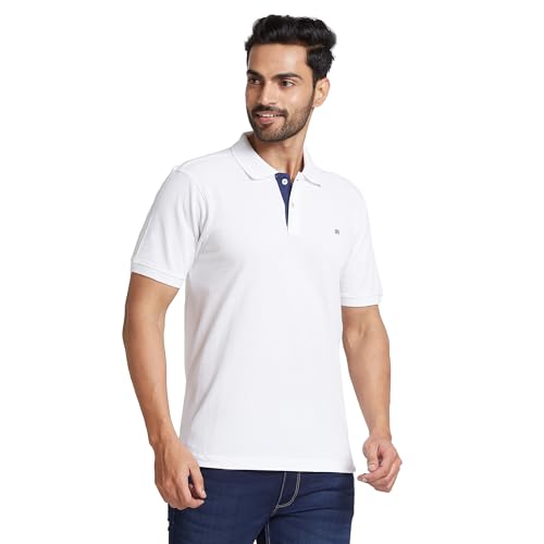 Image of Raymond Men Cotton Solid Regular Fit T-Shirt