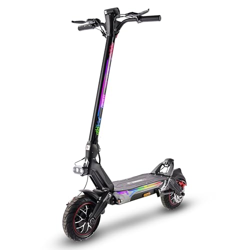 GT1 Lite Patinete Eléctrico Adulto, Patinete Doble Motor con Batería 52V 25Ah de Gran Autonomía, Neumáticos de Carretera 11', Doble Brazo Oscilante & Frenos de Disco