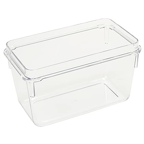 業務用 保存容器 透明 大容量タイプ 食品用 密閉容器 クリア フードボックス コンテナ 本体のみ 1.0L 160mm×90mm×高さ95mm 食洗機対応 プロ仕様 飲食店用 キャンプ アウトドア 中の食材がよく見える。 本体: トライタン 日本製