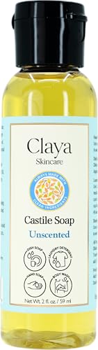 Image of Claya Unscented Liquid Castile Soap, Travel Size 2 fl oz