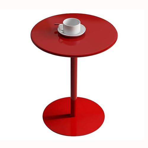 Mesa redonda pequeña de hierro, tienda de té con leche/cafetería/mesa de centro de recepción, mesa de esquina for sala de estar/mesita de noche, mesa de exposición informal ( Color : H , Size : 40x72c