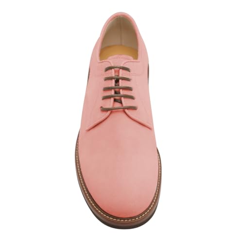 FSJ Men's Oxford Dress Shoes Round Closed Toe Lace-up Low Stacked Heel Wingtip Lovely Light Colors Casual Shoes Size 4-16 US4