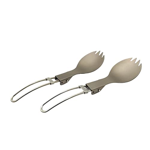 SSTI Titanium Folding Spork for Camping Backpacking Hiking Fishing or any other Outdoor Activities /Ultra Light & Premium Quality (Original)
