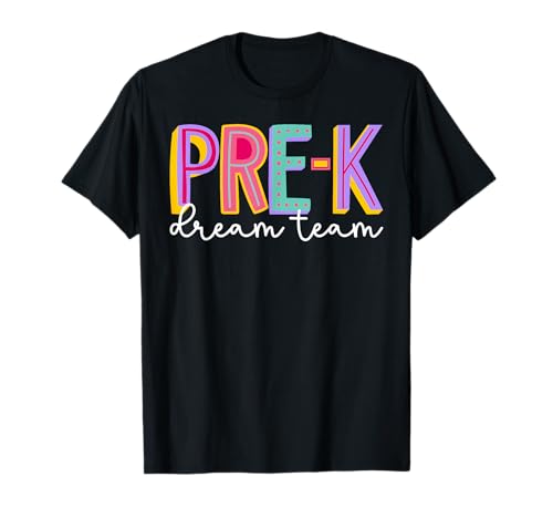 Retro Pre-k Dream Team Groovy Teacher Back to School T-Shirt