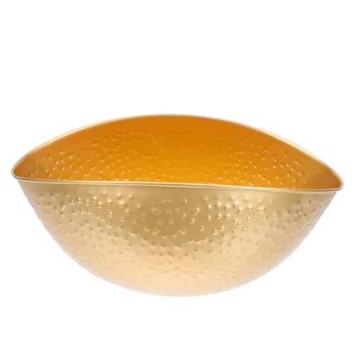 Cabilock Golden Storage Bucket Popcorn Container Versatile Popcorn Bowl Iron Snack Bucket