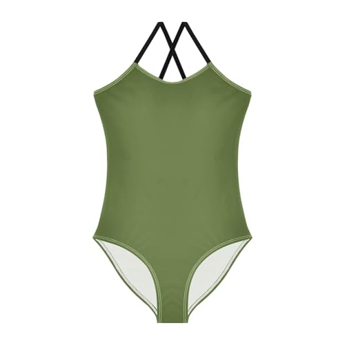 Olive Drab Green Girl Toddler Swimsuit Bathing Suit Toddler Swim Suit for Girls Swimwear 3T