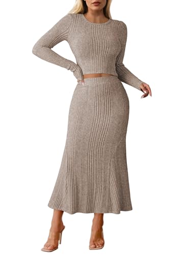 Pink Queen Long Skirt Sets Women 2 Piece Outfits Casual