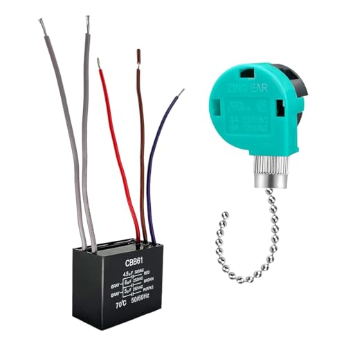 Image of Ceiling Fan Switch Professional Cbb61 Capacitor High Performance Silver Chain|Home & Garden|Lamps, Lighting & Ceiling Fans|Lighting Parts & Accessories
