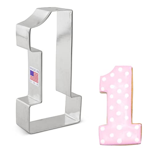 Stampino Per Biscotti Numero 1 In Acciaio Inox 18/0, Alto 10 Cm, Resistente E Lavabile In Lavastoviglie, Ideale Per Compleanni E Decorazioni - 3