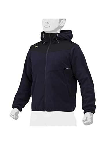 (ミズノ) MIZUNO フリースフーディ 22AW MP L ネイビー×シルバー