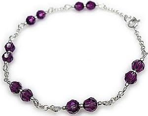 Bracelet original en argent 925 ARANDE améthyste avec certificat authenticité