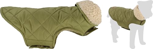 dog coat, Flamingo Bonnie Green, A:30cm B:31-32cm C:46-49cm, polyester, water-repellent, plush inner lining - Image 4