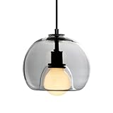 taletre lampadario in stile industriale nordico, paralume for lampada a sospensione in vetro con base e27, lampada a sospensione a soffitto da incasso, lampadari decorativi for camera da letto, sala d