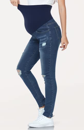 Variante de PACBREEZE vaqueros premama Azul índigo rasgado M