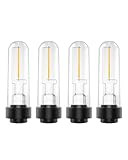 TrustWheel Solar Garden Light Replacement Bulbs, Outdoor Solar Light Bulbs Warm White 3000K Solar Powered Fence Light Replacement Bulbs 0.5W DC 3V for Garden Yard Patio Landscaping, 4-Pack