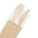 BIOZOYG Posate di Legno Set di coltelli forchette 16cm e tovagliolo I Posate biodegradabili da merenda I Posate di Legno per Feste con Confezione igienica I 400 Set Posate Confezione Maxi