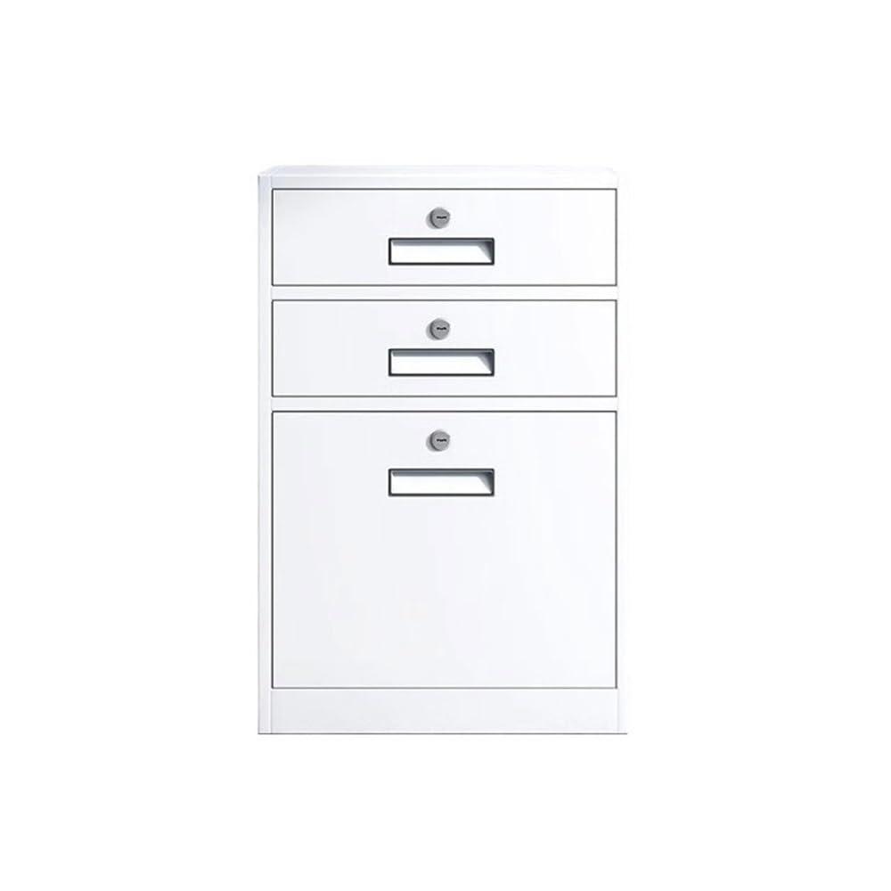 Aioneer White File Cabinet Office File Data Organizer Cabinet 3 Tier Large Capacity Drawer Cabinet Balcony Storage Storage Cabinet S Filing Cabinet