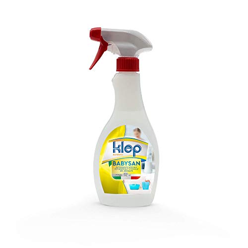 KLEP - BABYSAN DETERGENTE SANIFICANTE Antibatterico IGIENIZZANTE DISINFETTANTE per BIBERON STOVIGLIE CIUCCIOTTI Bottiglie Acqua Multiuso Neonato 500 ML
