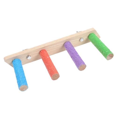 SUPVOX Parrot Plaything Wooden Parrot Stand Ladder Bird Perch for Parakeet Climbing Ladder Toy for Birds