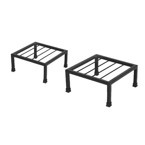 Image of IFFCO URBAN GARDENS - Planter Stand (Set of 2) - Square Shape Metal Stand for Indoor & Outdoor Plants and Pot - Design for Living Room, Home & Balcony Garden - 100% Galvanised Iron Gamla Stand