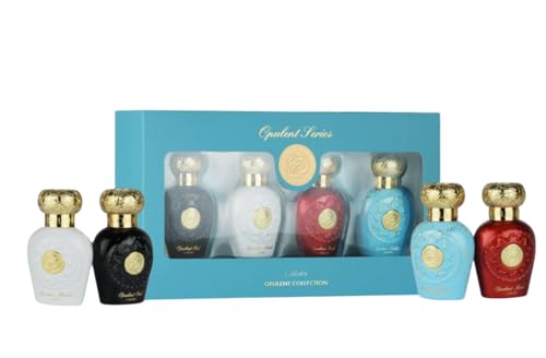 Lattafa Opulent Collection Set de Regalo 4 x 25ml - Estuche de Lujo con 4 Perfumes Árabes Unisex Opulent Oud, Musk, Red y Blue Oud - Pack de Perfumería Oriental Lattafa (Opulent Collection 4x25ml)