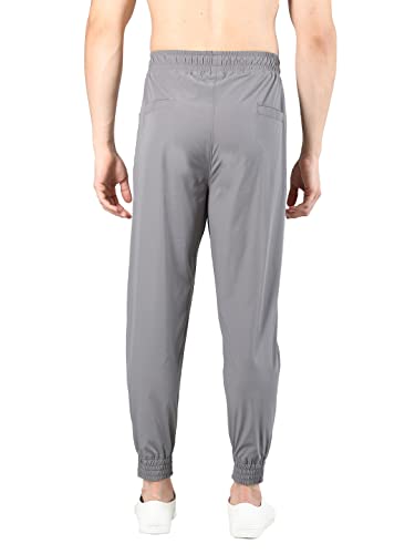 Image of CHKOKKO Men's Regular Fit Mid Rise Solid Sports Running Gym Track Pant Lower With Pocket