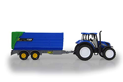 JAMARA 460528 - New Holland Traktor + Kipper Set 1:32 - offiziell lizenziert, Spielspaß für die kleinen Landwirte… – Bild 6