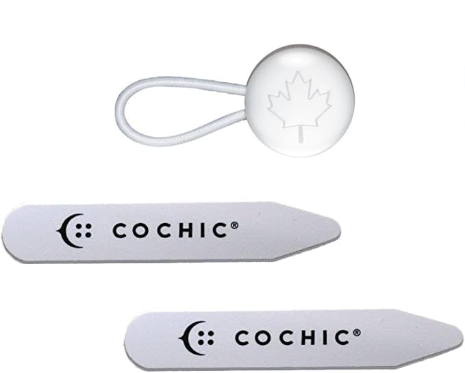 COCHIC Collar Extender/Expanders & 2 Stays - White - Canada Maple Leaf - Travel Set (Maple Leaf)