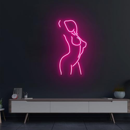 Image of Lady Neon Signs for Wall Decor 26 inches Neon Sexy Lady Body Light Up Sign Bedroom Bar Club Game Room Lights