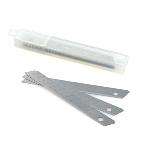 100 Cuchillas para Cutter en Acero de máxima calidad y corte perfecto, fabricadas por SDI, en caja de seguridad con 10 cuchillas cada cajita garantías de Office Box.