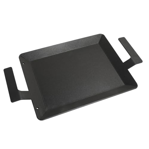 17'' x 10'' Carbon Steel Griddle for Gas Grill, Universal Carbon Cooking Griddle for Induction Cooktop, Non-Stick Stove Flat Top Pan for Weber, Charbroil, Pit Boss, Traeger
