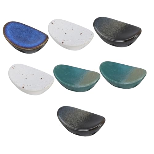 MOKKHNB 7個 日式製箸置き 軽量コンパクトで清潔保持 食卓に調和する箸 スプーン フォーク用レスト おしゃれでかわいい卓上小物 インゴット