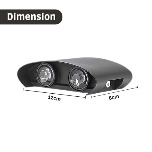 Image of One94Store LED Outdoor Wall Light Pack of 2 | Warm White (WW) 2 -Way Wall Lamp | 4W Aluminium Body, Rainproof & Shockproof, Decorative Step /Pathway /Patio Light Fixture with 3 Month Warranty