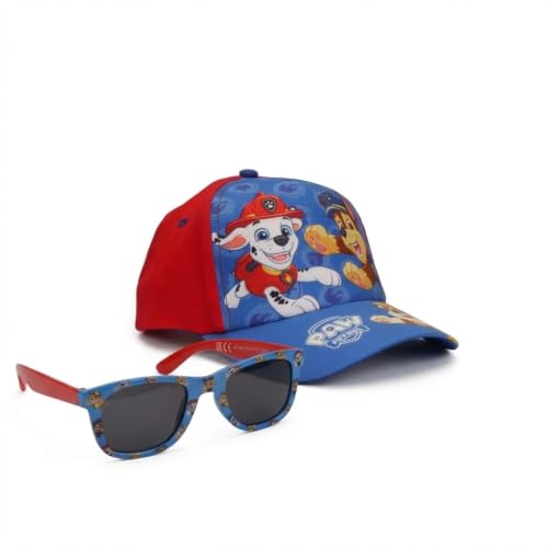 Gorra y Gafas de Sol Paw Patrol Set Niños Original - Gorra Infantil Ajustable y Gafas de Sol UV400 Protección Solar Diseño Paw Patrol, Complementos Verano Niño y Niña para Playa y Piscina
