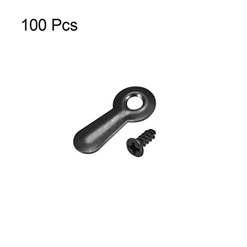 Image of uxcell Frame Turn Button, 3 /4 inch Metal Ridged with Screws for Hanging Pictures, Photos, Drawings and Posters, 100 Pcs (Black)