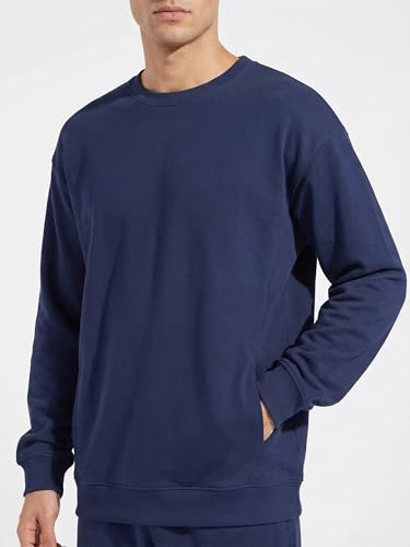 Image of FYLTR Men's Solid Sweatshirt | Regular Fit | Casual Winter Sweatshirt for Men