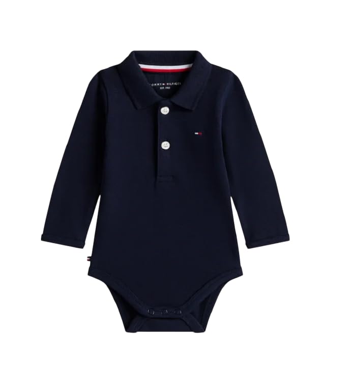 Tommy Hilfiger Newborn POLO BODY L/S GIFTPACK KN0KN02075 BLUE (Dark Night Navy) 0 Month