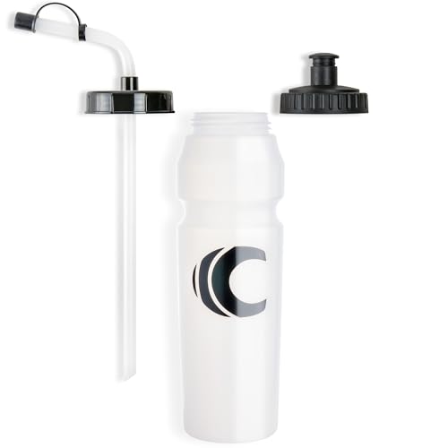 Image of Cannon Sports 1 Liter Sports Water Bottle, BPA-Free, 34 Oz Capacity, Large Mouth, 2 lids (Straw and Squeeze), Great For Helmet Sports Such As Hockey, Lacrosse, Football, Boxing (Clear)