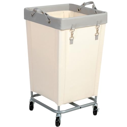 STO STO Laundry Hamper with Wheels, 160L Rolling Laundry Sorter Cart with Heavy Duty Steel Frame...