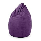 SILLA PUFF PARA INTERIOR: Cojín de asiento ovalado con una funda de tela suave y agradable de aspecto de ante. Robusto y resistente. Bolsa interior independiente con 220 litros de relleno de bolitas de poliestireno fabricadas en Alemania. Disponible en una amplia gama de colores.