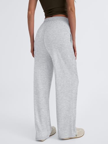 Trendy Queen Womens Business Casual Pants Barrel Sweatpants Wide Leg Comfy Lounge Pants Baggy Flowy Ribbed Fall Outfits4