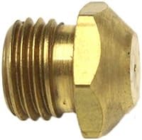 ANDERSON & FORRESTER PO542-72 Flat Tip Plug Orifice with Chamfer - LP, 7/16" Hex Size, 0.438" Long, 3/8-24 UNF Threads