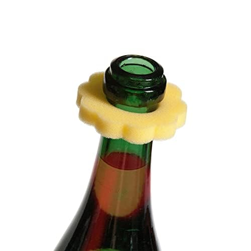 PARODI & PARODI - Tropfschutz Weinflasche, Öl, Essig 3 Stück, bunt, Ringe für Öl und Getränke, Anti-Tropf-Hals, Tropfschutz aus Schwamm, schmutzabweisend, Zubehör für Küche und Haushalt