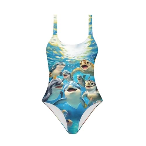 Image of Uourmeti Girls' One-Piece Swimwear Halter Bathing Suit Big Kids Summer Beach Swim Suits Swimming Wear